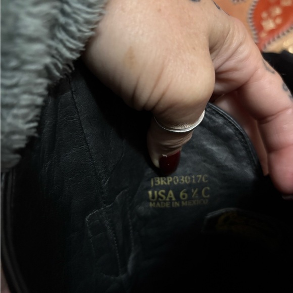 J.B. Dillon Black leather and sequined western weather and sequin western - Picture 9 of 10